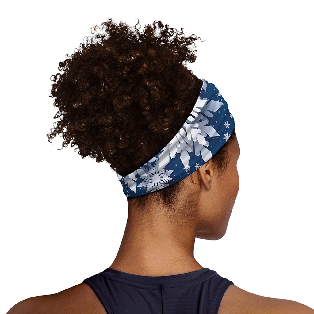 Christmas Snowflake Print Sports Headband