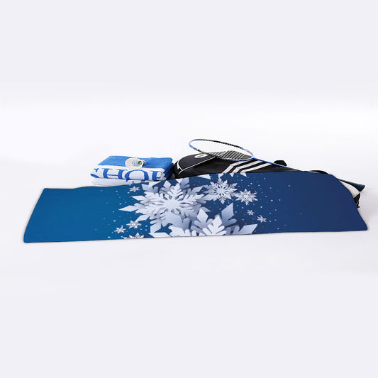 Christmas Snowflake Print Sports Towel