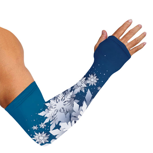 Christmas Snowflake Print Sun Protection Arm Sleeves