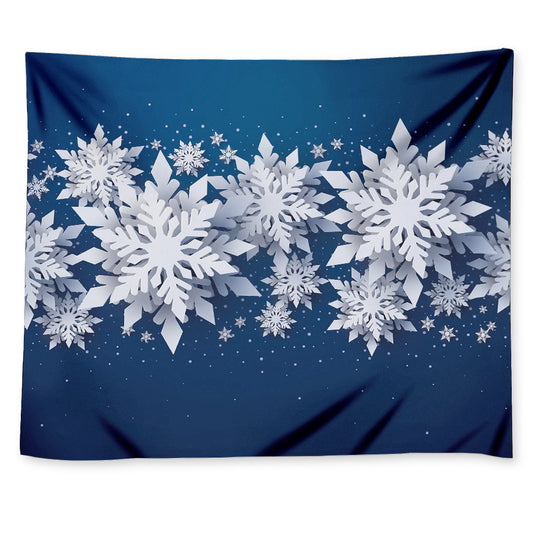 Christmas Snowflake Print Tapestry