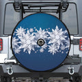 Christmas Snowflake Print Tire Cover With Camera Hole