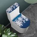 Christmas Snowflake Print Toilet Lid And Tank Cover Set