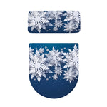 Christmas Snowflake Print Toilet Lid And Tank Cover Set