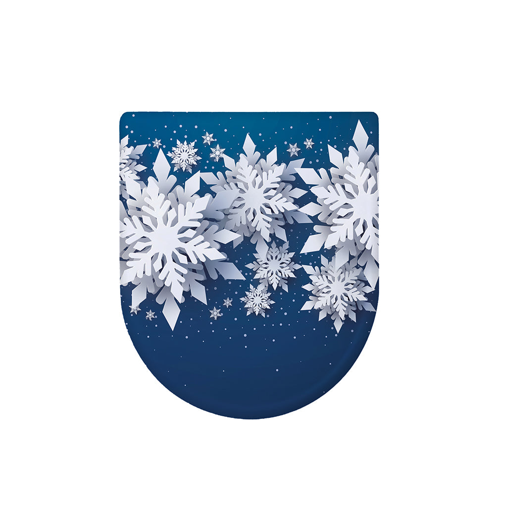 Christmas Snowflake Print Toilet Lid Cover