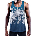 Christmas Snowflake Print Men's Workout Tank Top