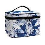 Christmas Snowflake Print Travel Makeup Bag