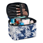 Christmas Snowflake Print Travel Makeup Bag