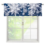 Christmas Snowflake Print Window Valance