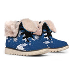 Christmas Snowflake Print Winter Boots