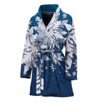 Christmas Snowflake Print Women's Bathrobe