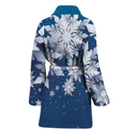Christmas Snowflake Print Women's Bathrobe