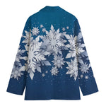 Christmas Snowflake Print Women's Blazer