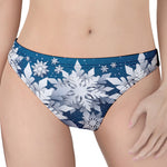 Christmas Snowflake Print Women's Thong