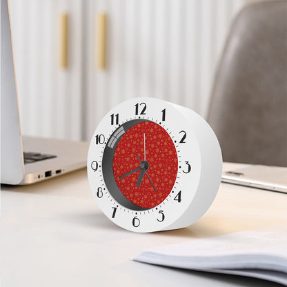 Christmas Snowflakes And Stars Print Alarm Clock