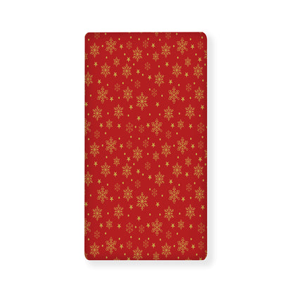 Christmas Snowflakes And Stars Print Baby Crib Sheet