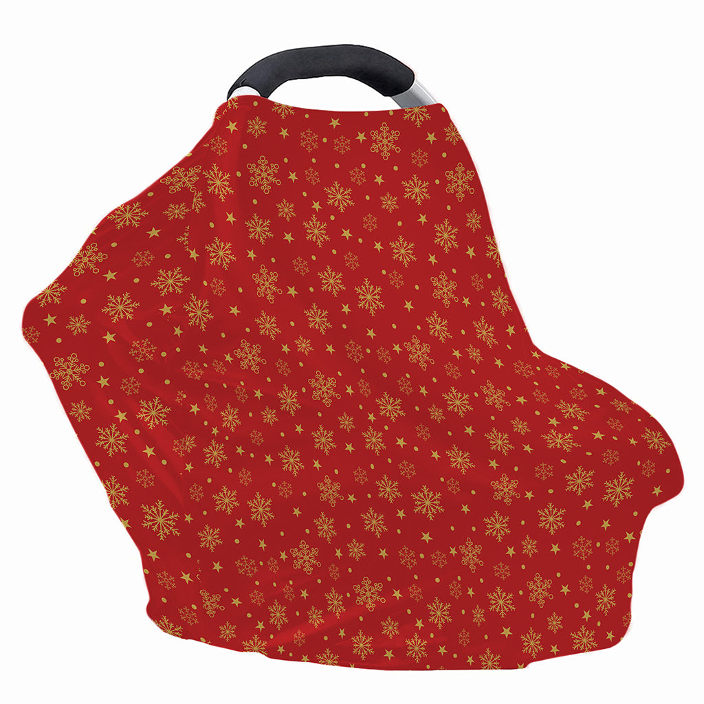 Christmas Snowflakes And Stars Print Baby Seat Cover