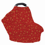 Christmas Snowflakes And Stars Print Baby Seat Cover