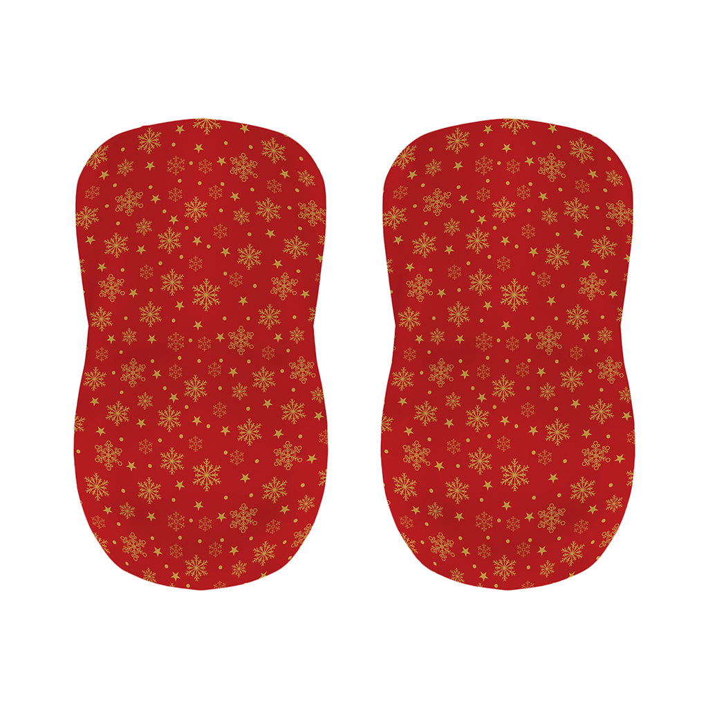 Christmas Snowflakes And Stars Print Bar Stool Covers