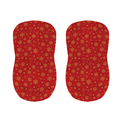Christmas Snowflakes And Stars Print Bar Stool Covers