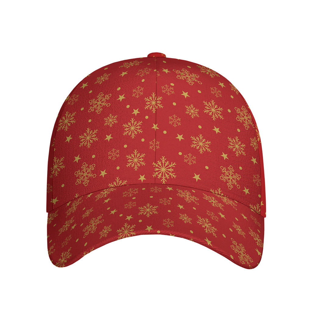 Christmas Snowflakes And Stars Print Baseball Cap