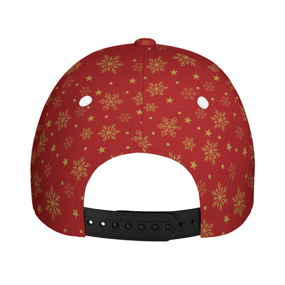 Christmas Snowflakes And Stars Print Baseball Cap