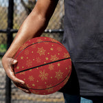 Christmas Snowflakes And Stars Print Basketball