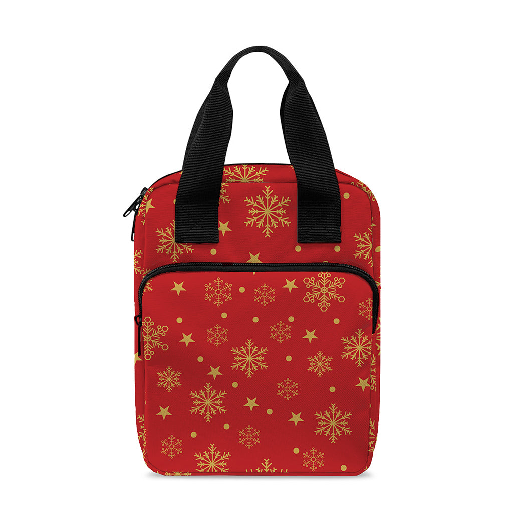 Christmas Snowflakes And Stars Print Bible Tote Bag