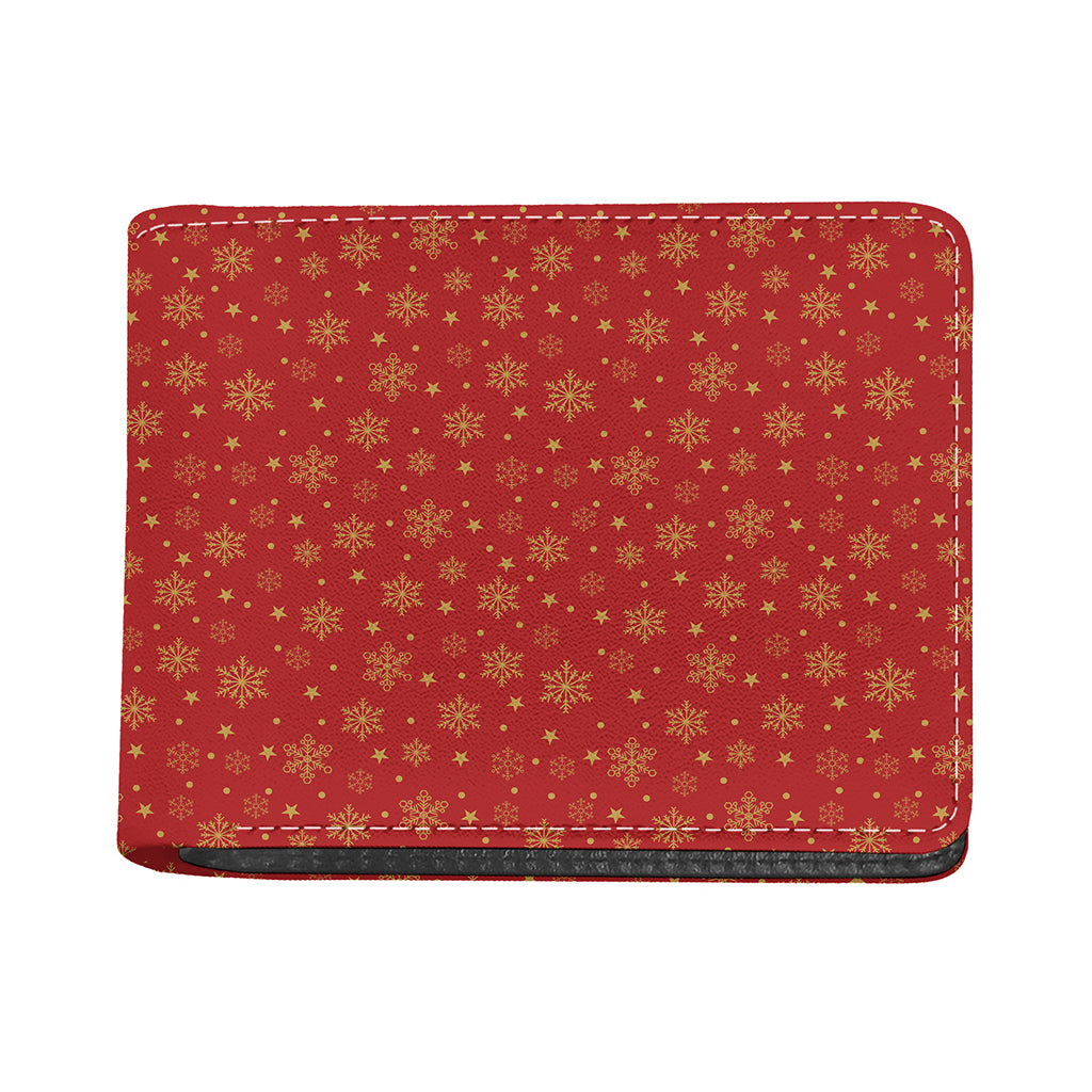 Christmas Snowflakes And Stars Print Bifold Wallet