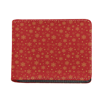 Christmas Snowflakes And Stars Print Bifold Wallet