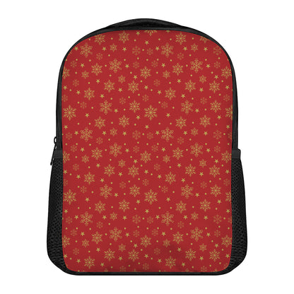 Christmas Snowflakes And Stars Print Casual Backpack