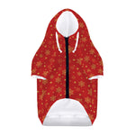 Christmas Snowflakes And Stars Print Dog Zip Up Hoodie