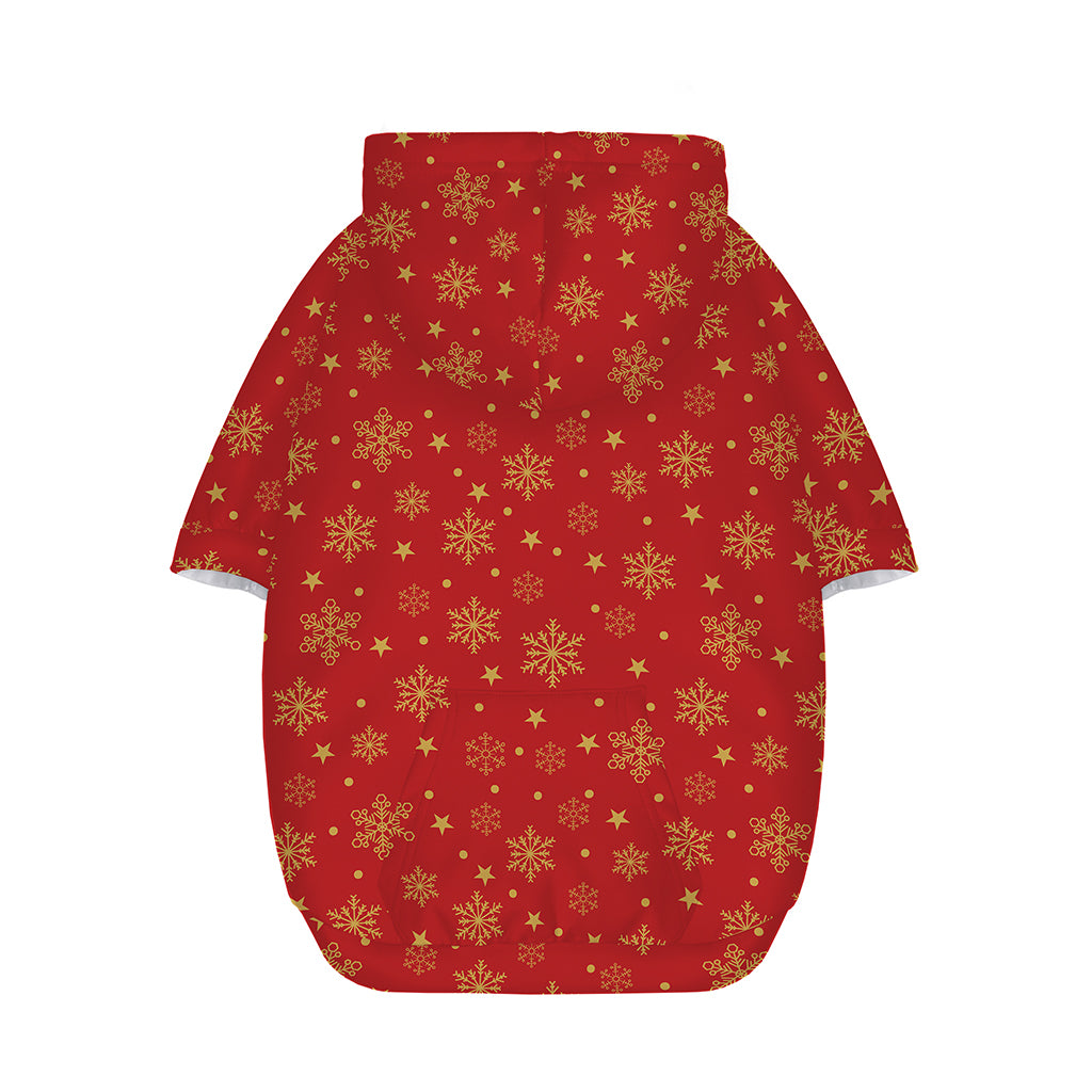 Christmas Snowflakes And Stars Print Dog Zip Up Hoodie