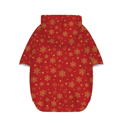 Christmas Snowflakes And Stars Print Dog Zip Up Hoodie