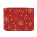 Christmas Snowflakes And Stars Print Drum Lamp Shade