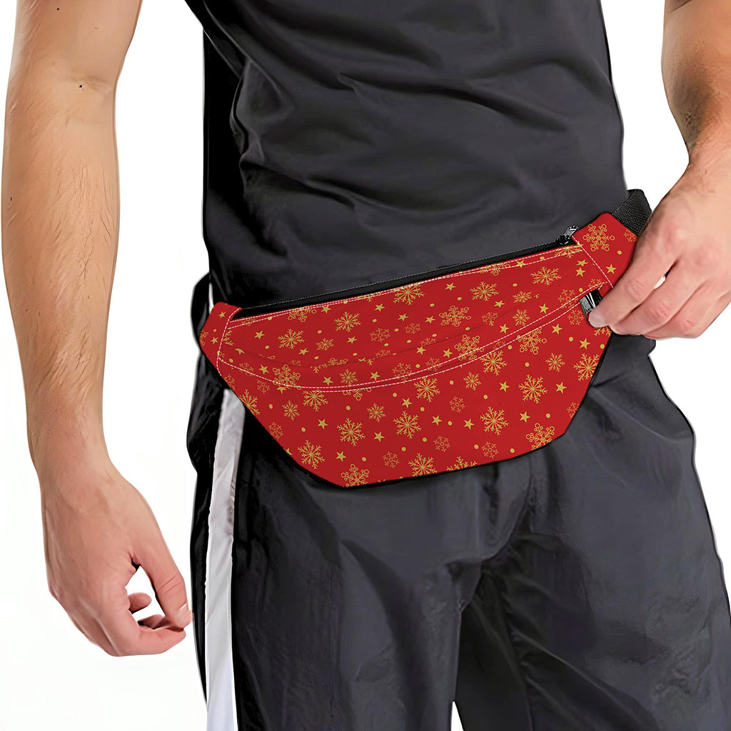 Christmas Snowflakes And Stars Print Fanny Pack