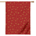 Christmas Snowflakes And Stars Print House Flag