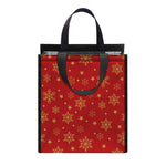 Christmas Snowflakes And Stars Print Insulated Lunch Tote