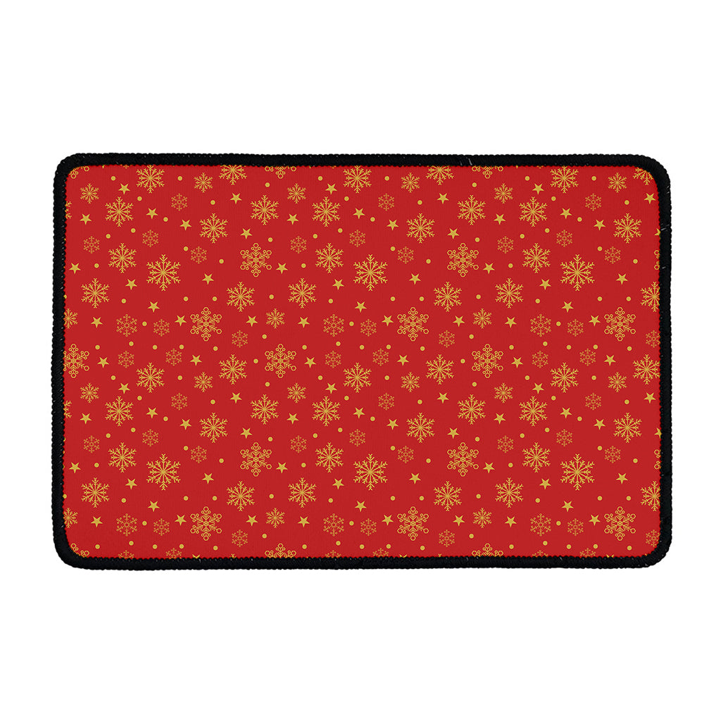 Christmas Snowflakes And Stars Print Kitchen Mat