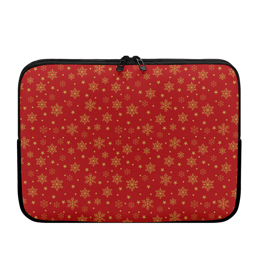 Christmas Snowflakes And Stars Print Laptop Sleeve