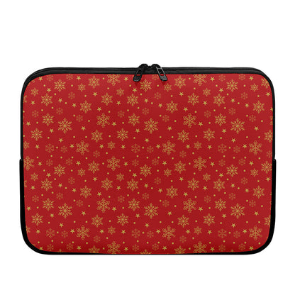 Christmas Snowflakes And Stars Print Laptop Sleeve