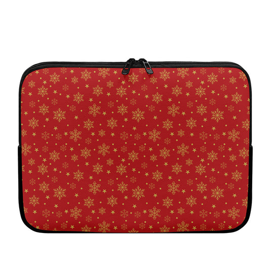 Christmas Snowflakes And Stars Print Laptop Sleeve