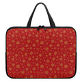 Christmas Snowflakes And Stars Print Laptop Sleeve With Handle