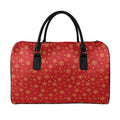 Christmas Snowflakes And Stars Print Leather Duffel Bag