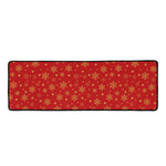 Christmas Snowflakes And Stars Print Long Kitchen Mat