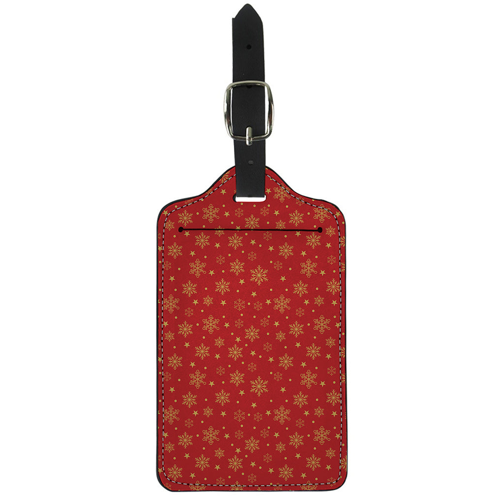 Christmas Snowflakes And Stars Print Luggage Tag