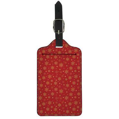 Christmas Snowflakes And Stars Print Luggage Tag
