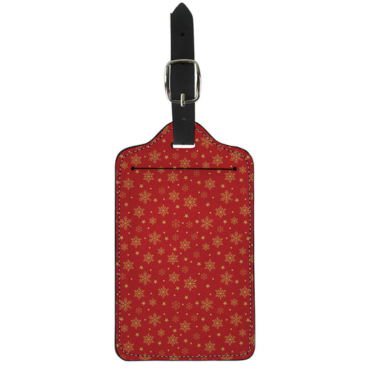 Christmas Snowflakes And Stars Print Luggage Tag
