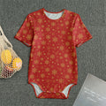 Christmas Snowflakes And Stars Print Men's Bodysuit