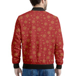 Christmas Snowflakes And Stars Print Men's Bomber Jacket