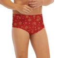 Christmas Snowflakes And Stars Print Men's Briefs